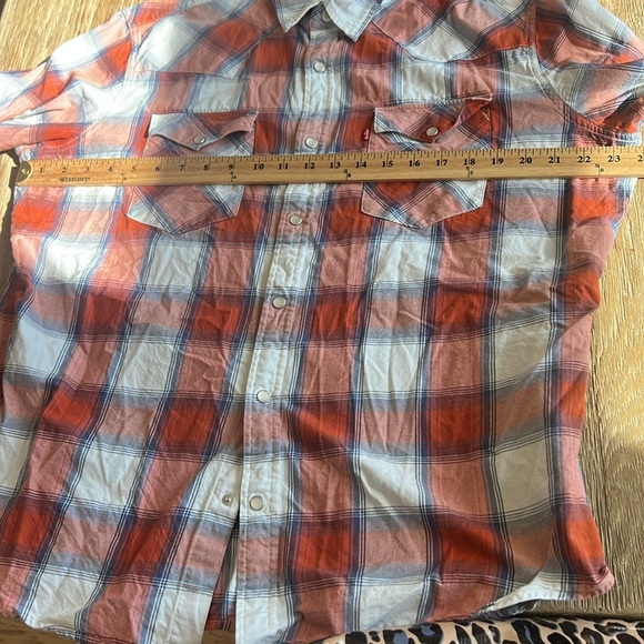 LEVIS CLASSIC WESTERN STANDARD FIT LS SHIRT PEARL SNAP COWBOY RODEO COTTON SZ XL - Picture 13 of 16